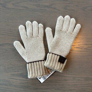 Brand New Loewe Wool Gloves in Beige, Brown & Cream. With Tags!